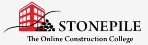Stonepile Construction College logo featuring a pile of stones with the text 'Stonepile' above it, symbolizing practical construction education