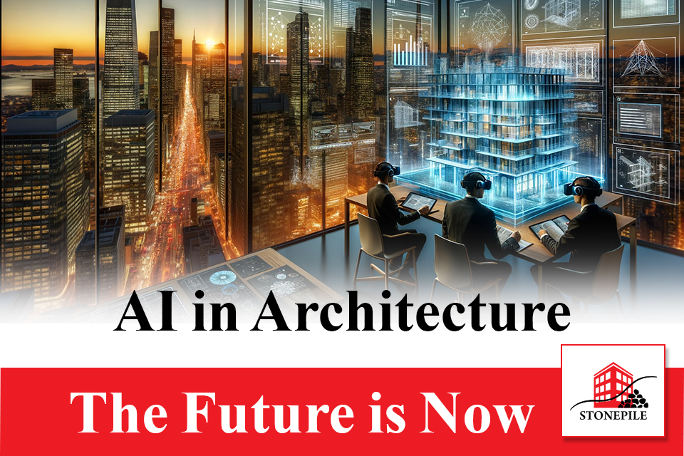 Futuristic AI-driven architecture concept, a focus by Stonepile