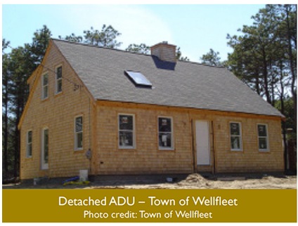 Detached Accessible Dwelling Unit in Wellfleet, illustrating a standalone housing option in a residential setting